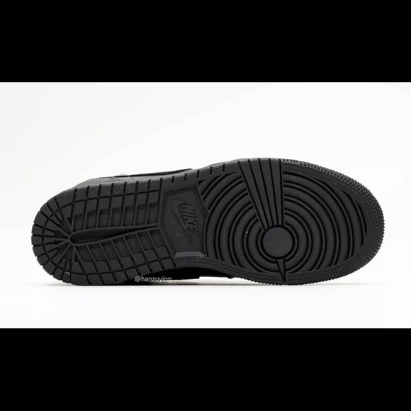 Nike Air Jordan 1 Mid GS 'Deep Black' 554725-090 Youth Size 5.5Y Women's Size 7 - Picture 8 of 10